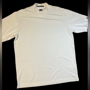 Tiger Woods Collection NikeFit Dry white shirt sleeve golf shirt size Medium